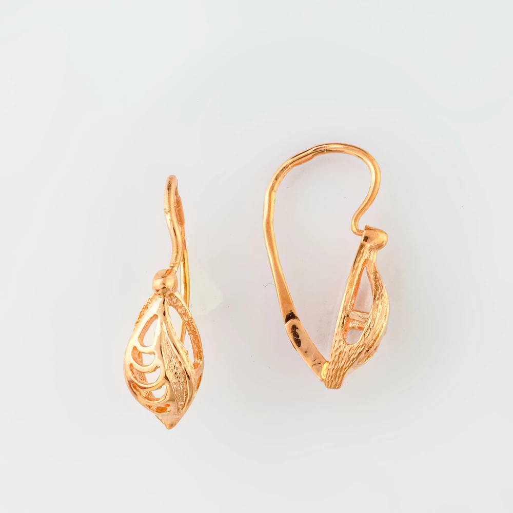 Серьги из красного золота 585 пробы