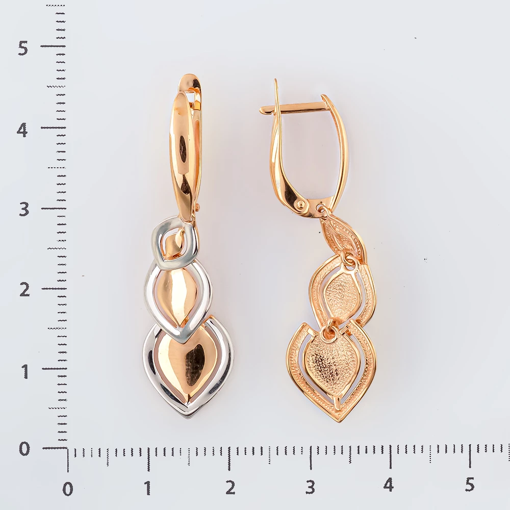 Серьги из красного золота 585 пробы