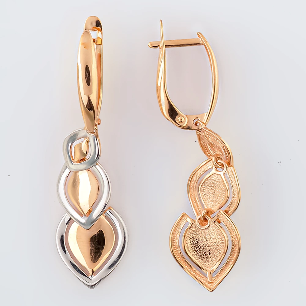 Серьги из красного золота 585 пробы
