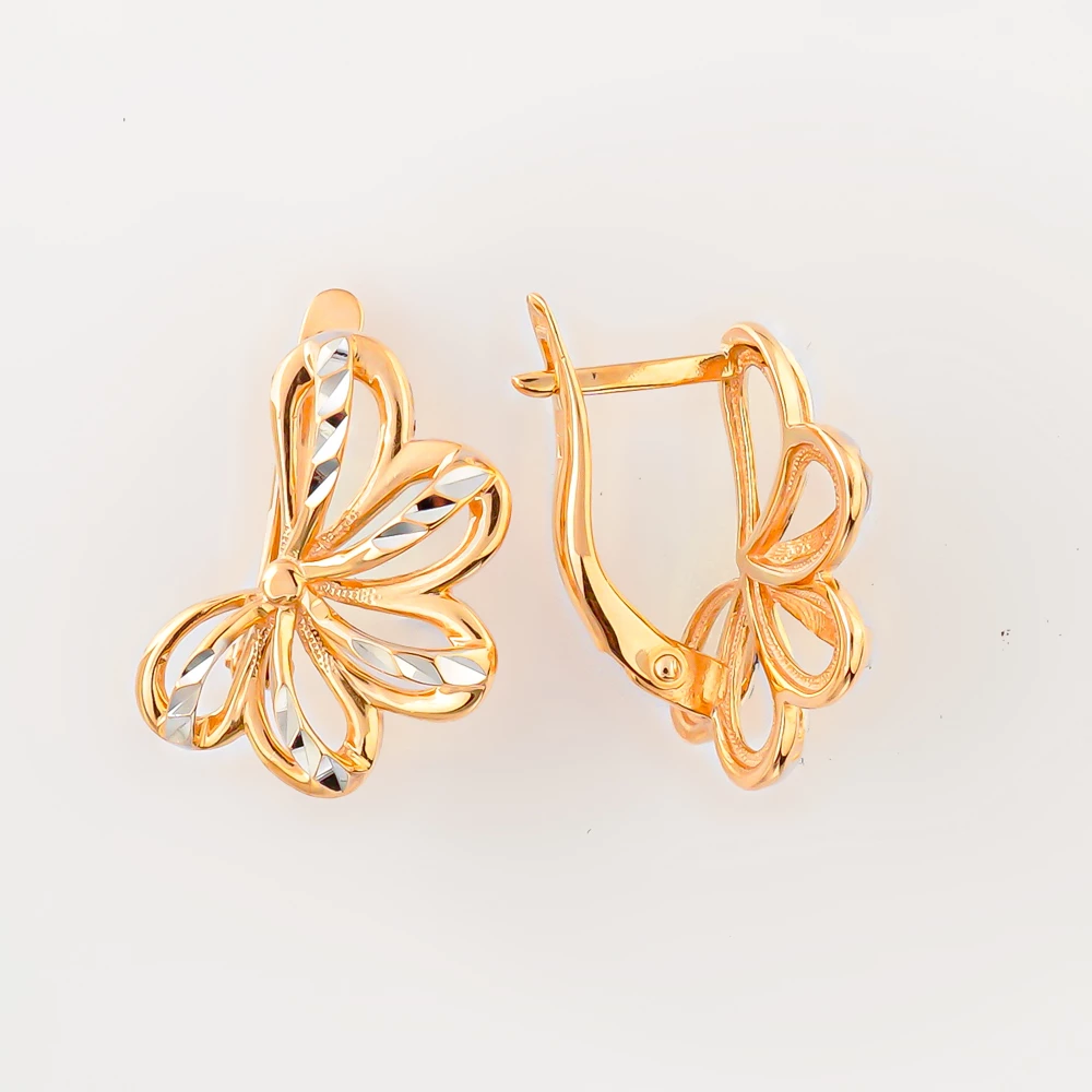 Серьги из красного золота 585 пробы