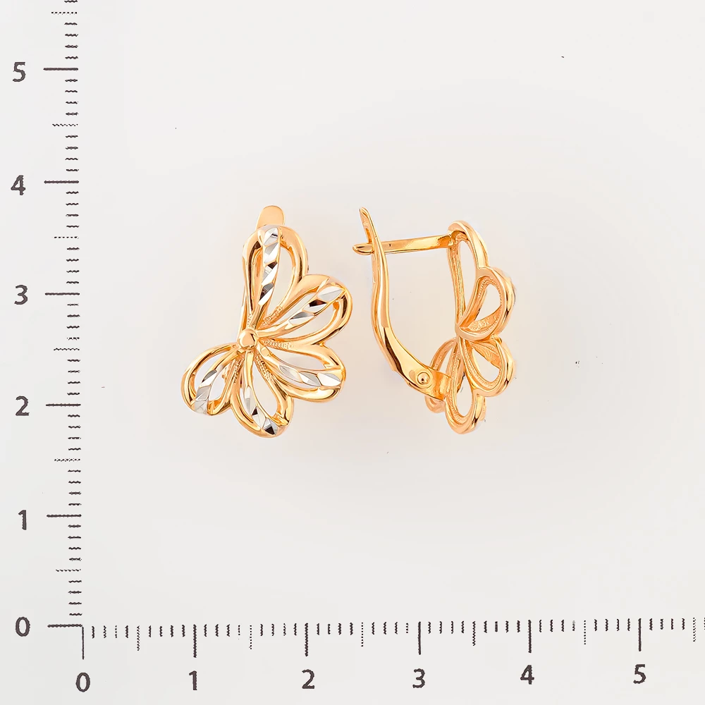 Серьги из красного золота 585 пробы