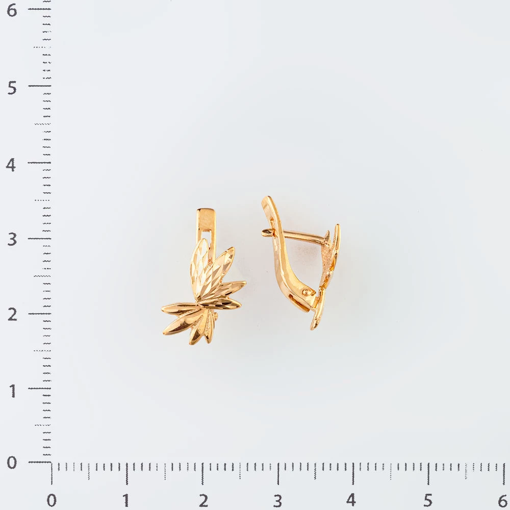 Серьги из красного золота 585 пробы