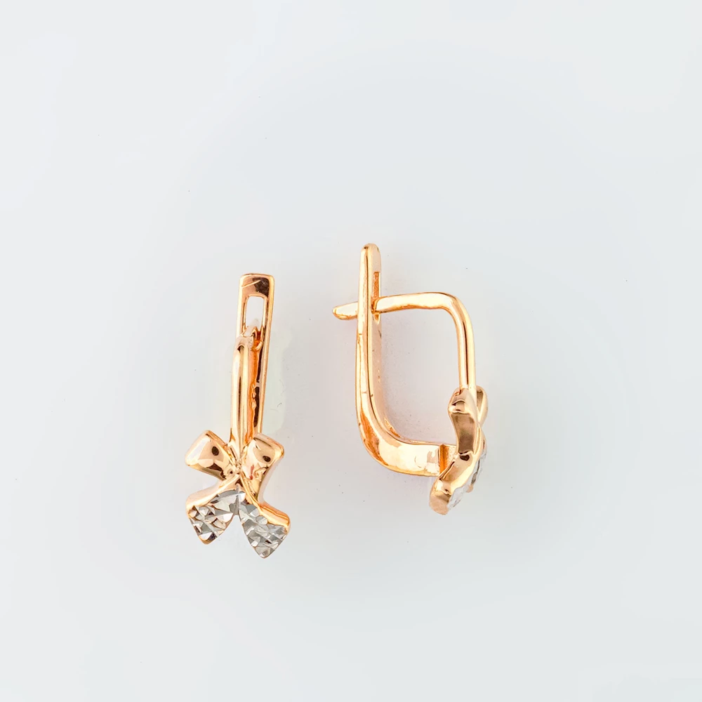 Серьги из красного золота 585 пробы
