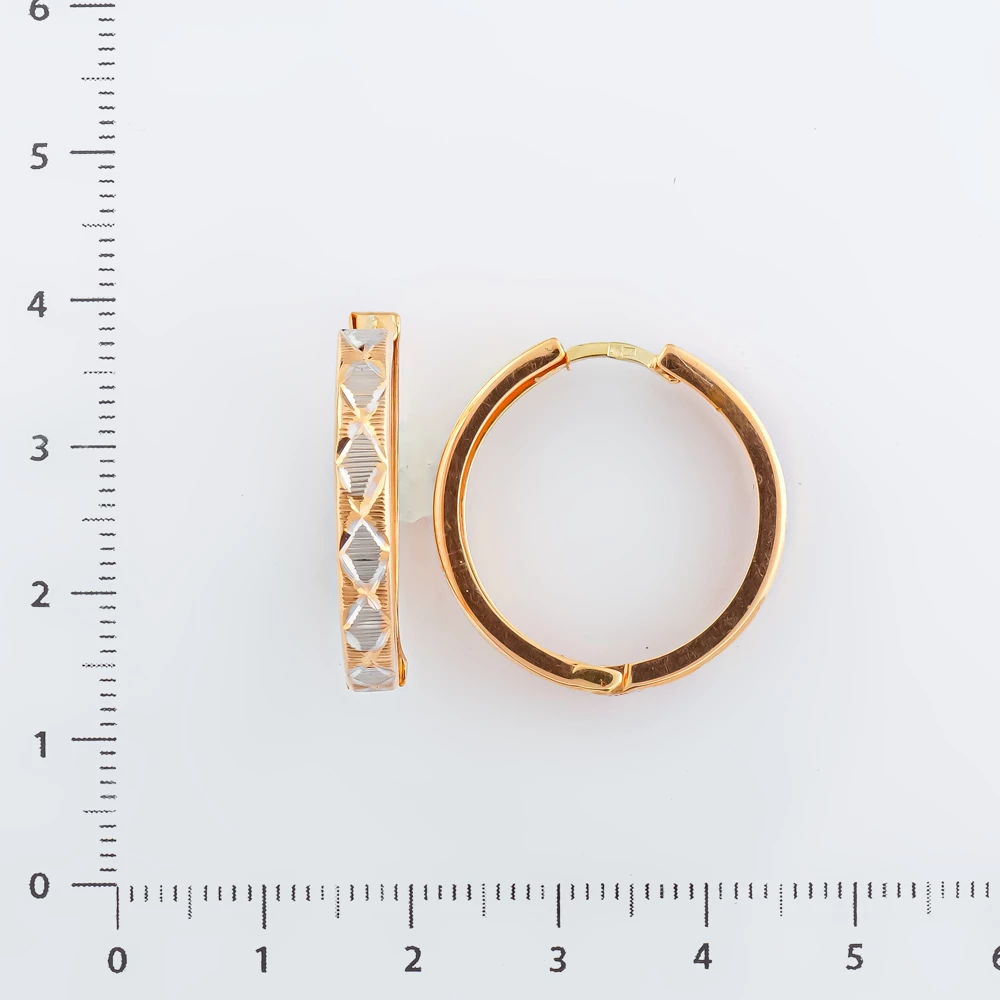 Серьги конго из красного золота 585 пробы