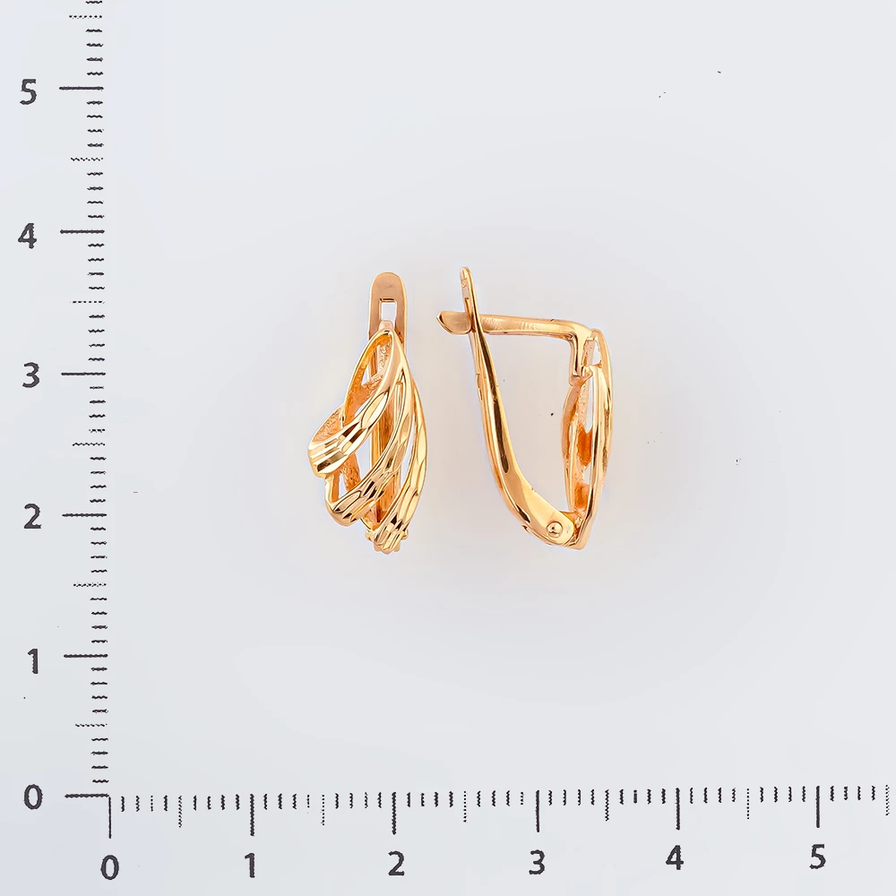 Серьги из красного золота 585 пробы