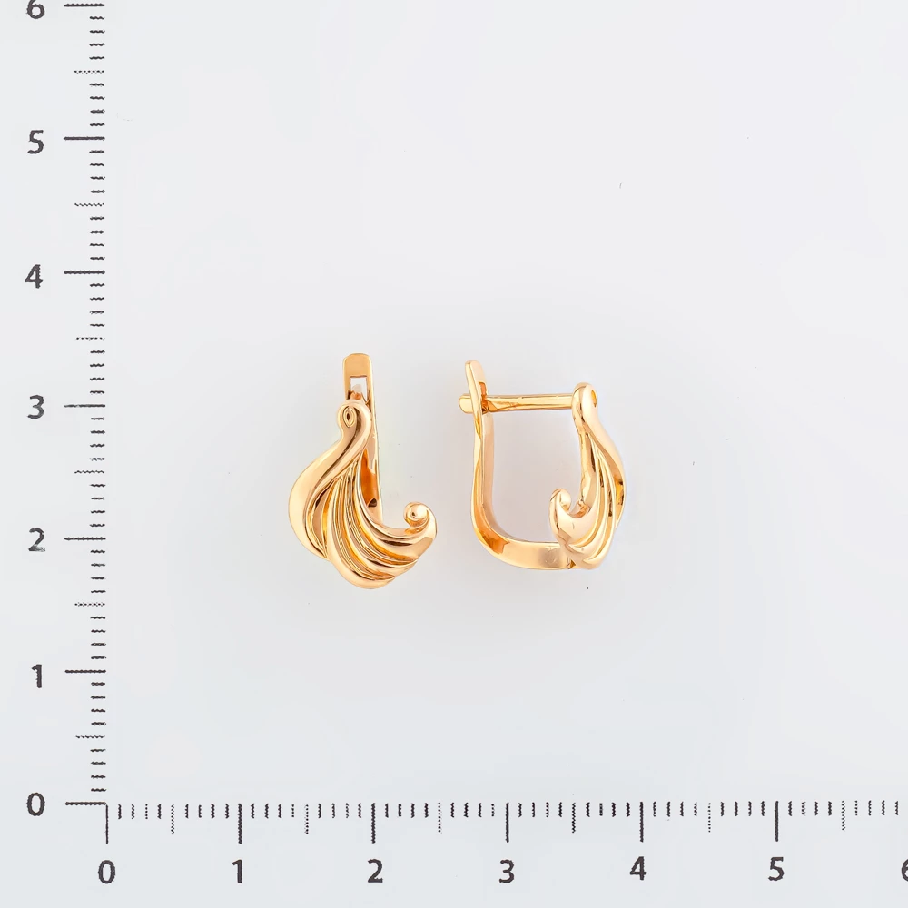 Серьги из красного золота 585 пробы