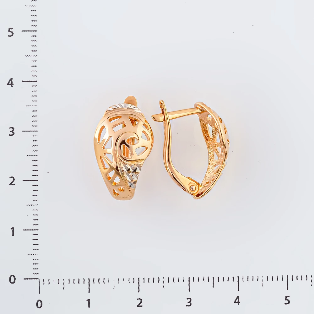 Серьги из красного золота 585 пробы