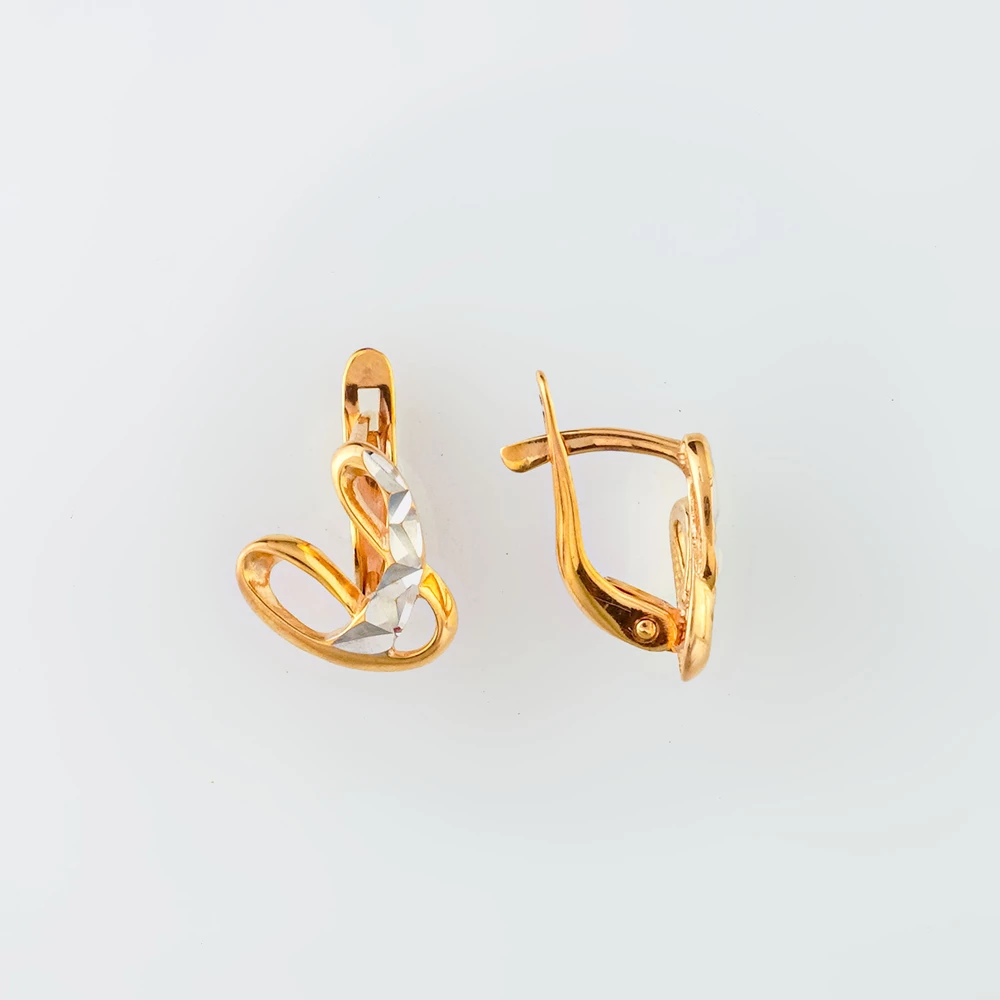 Серьги из красного золота 585 пробы