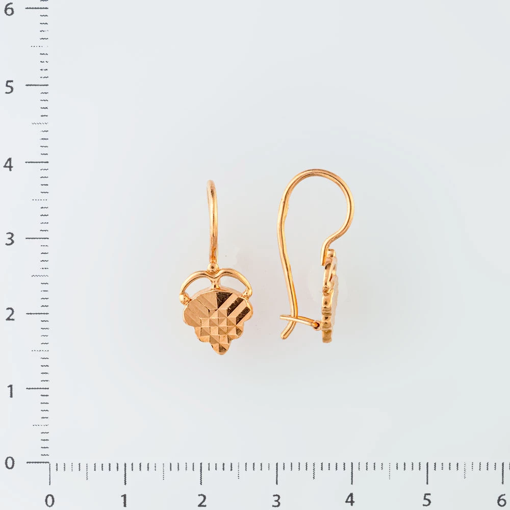 Серьги из красного золота 585 пробы