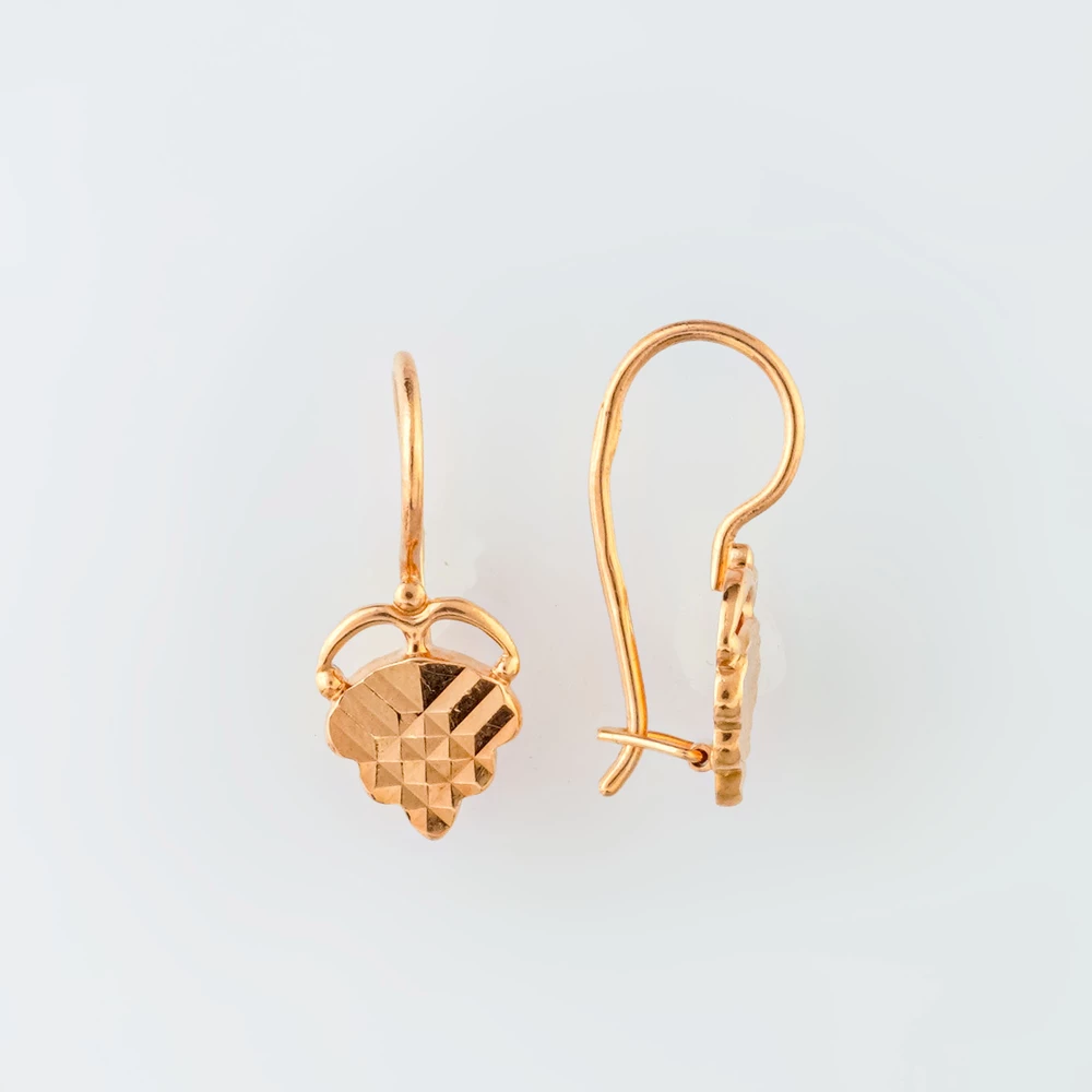 Серьги из красного золота 585 пробы