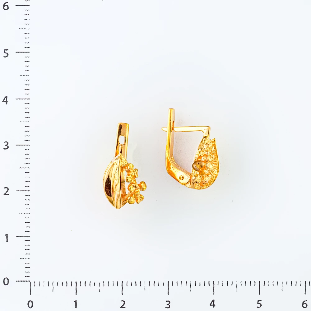 Серьги из красного золота 585 пробы