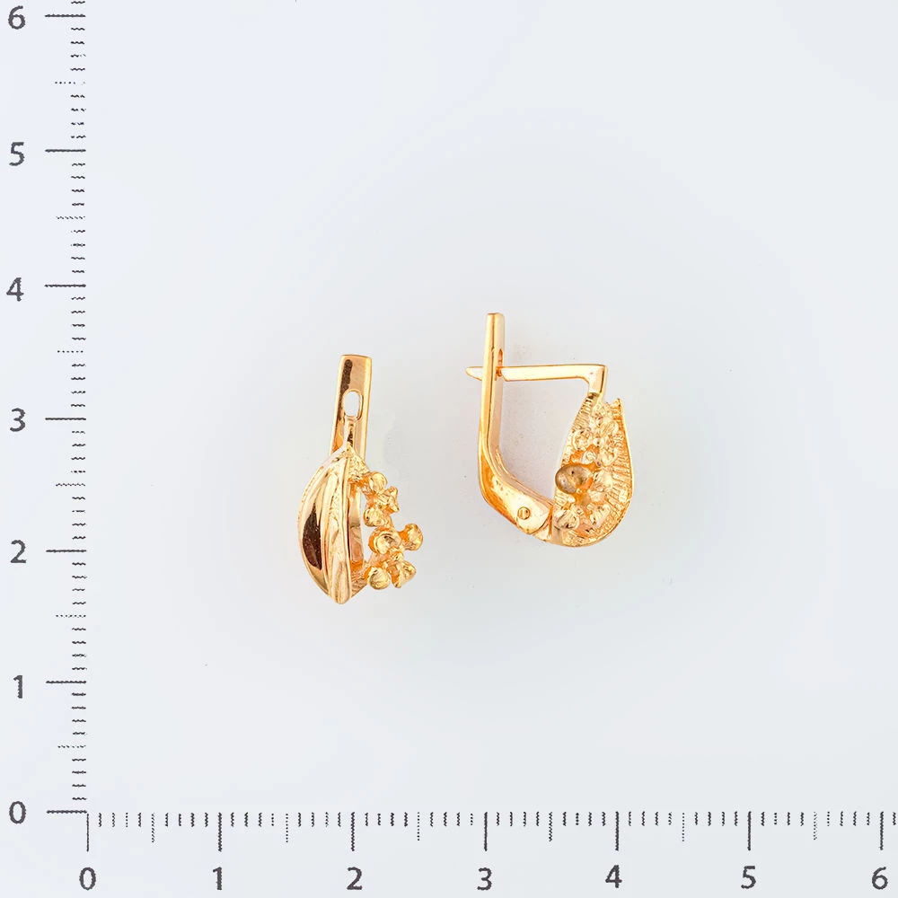 Серьги из красного золота 585 пробы