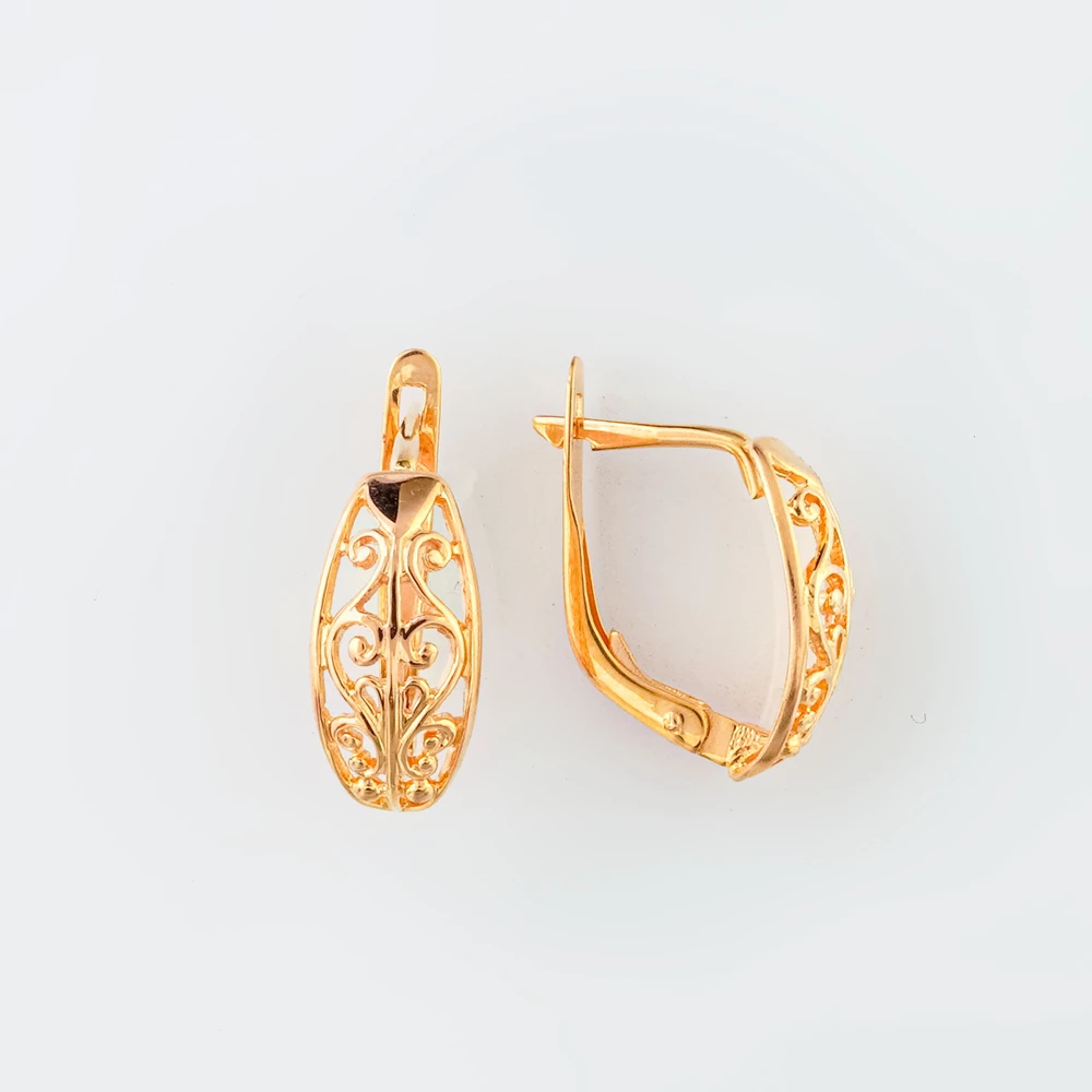 Серьги из красного золота 585 пробы