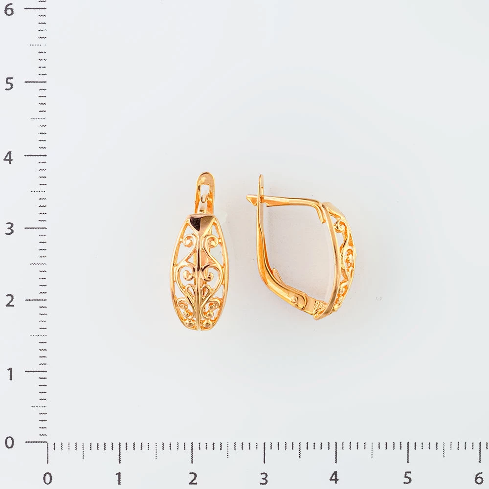 Серьги из красного золота 585 пробы