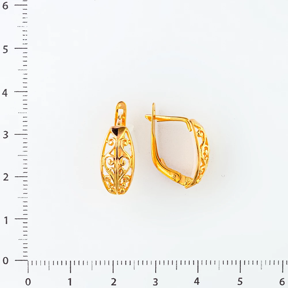 Серьги из красного золота 585 пробы
