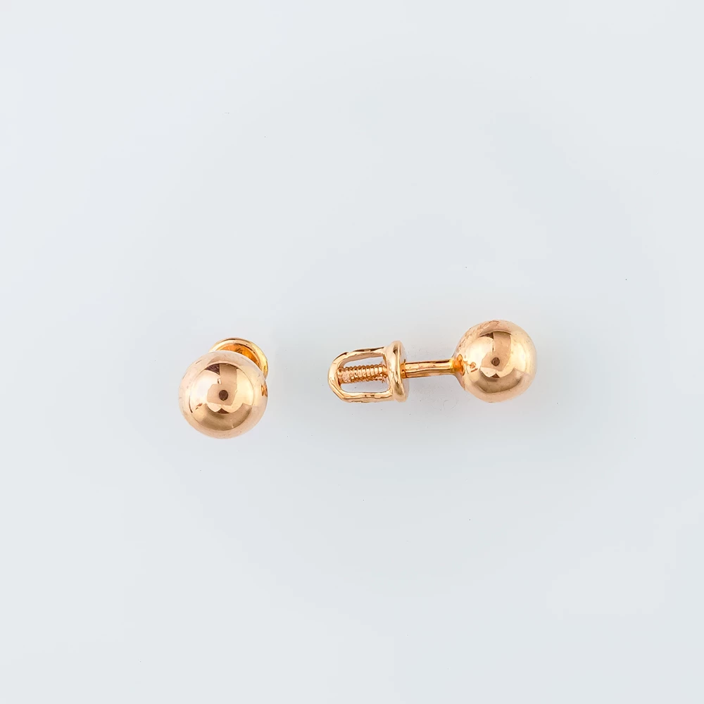 Серьги из красного золота 585 пробы
