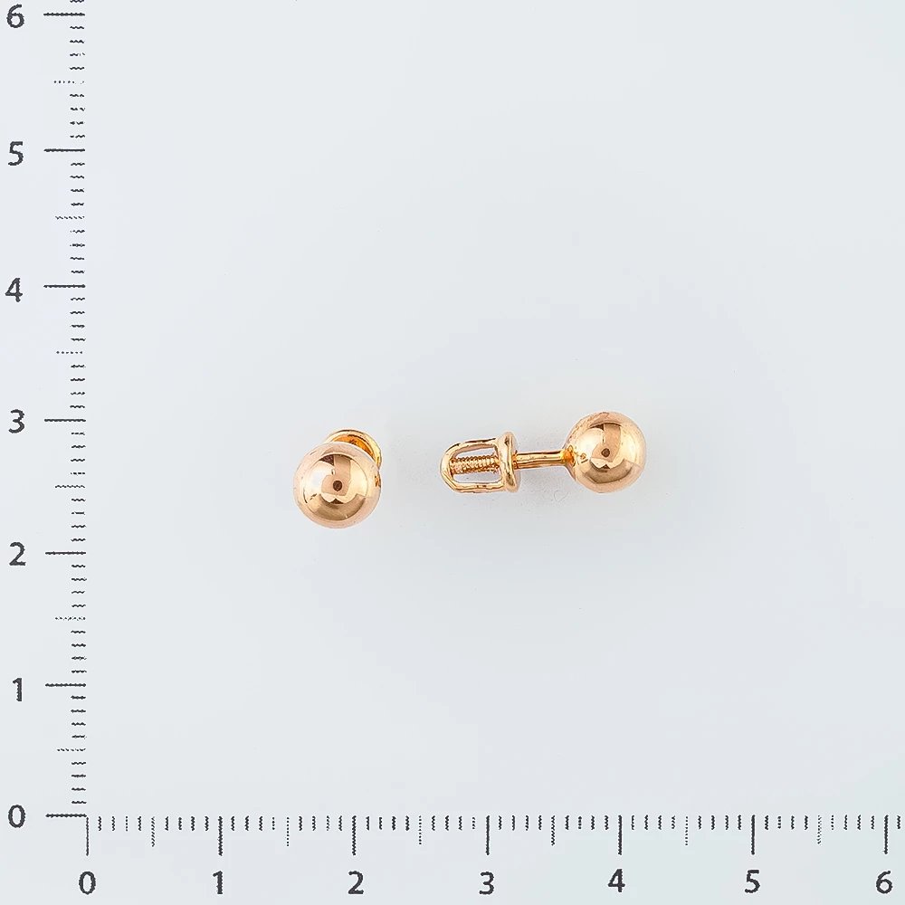 Серьги из красного золота 585 пробы