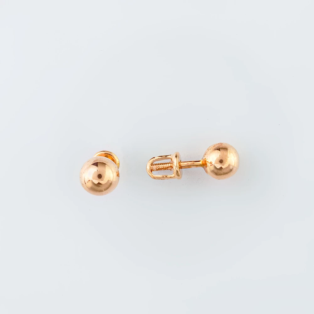 Серьги из красного золота 585 пробы