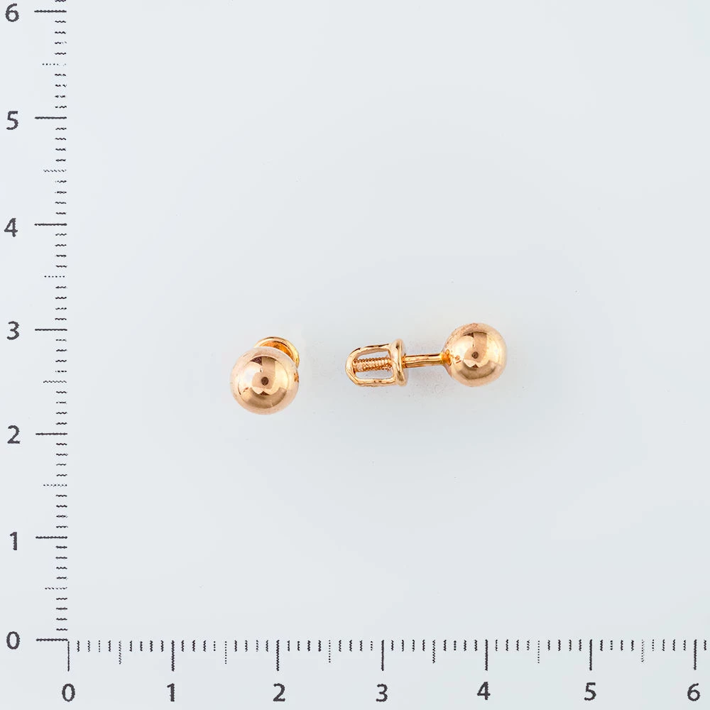 Серьги из красного золота 585 пробы