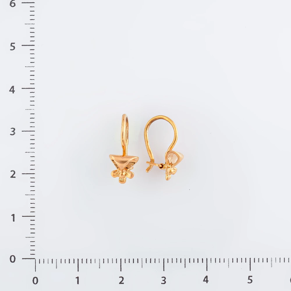 Серьги из красного золота 585 пробы
