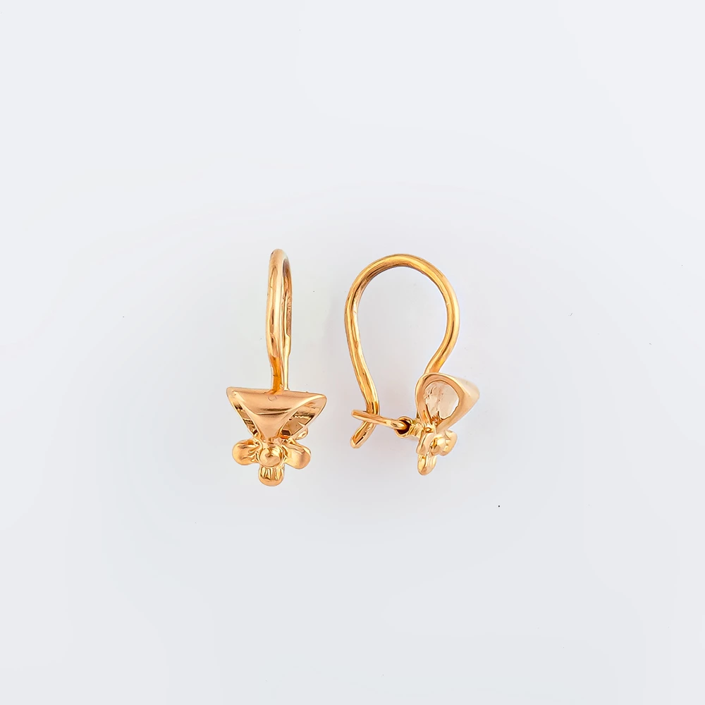 Серьги из красного золота 585 пробы