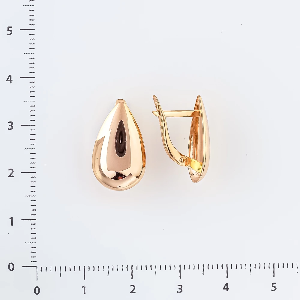 Серьги из красного золота 585 пробы