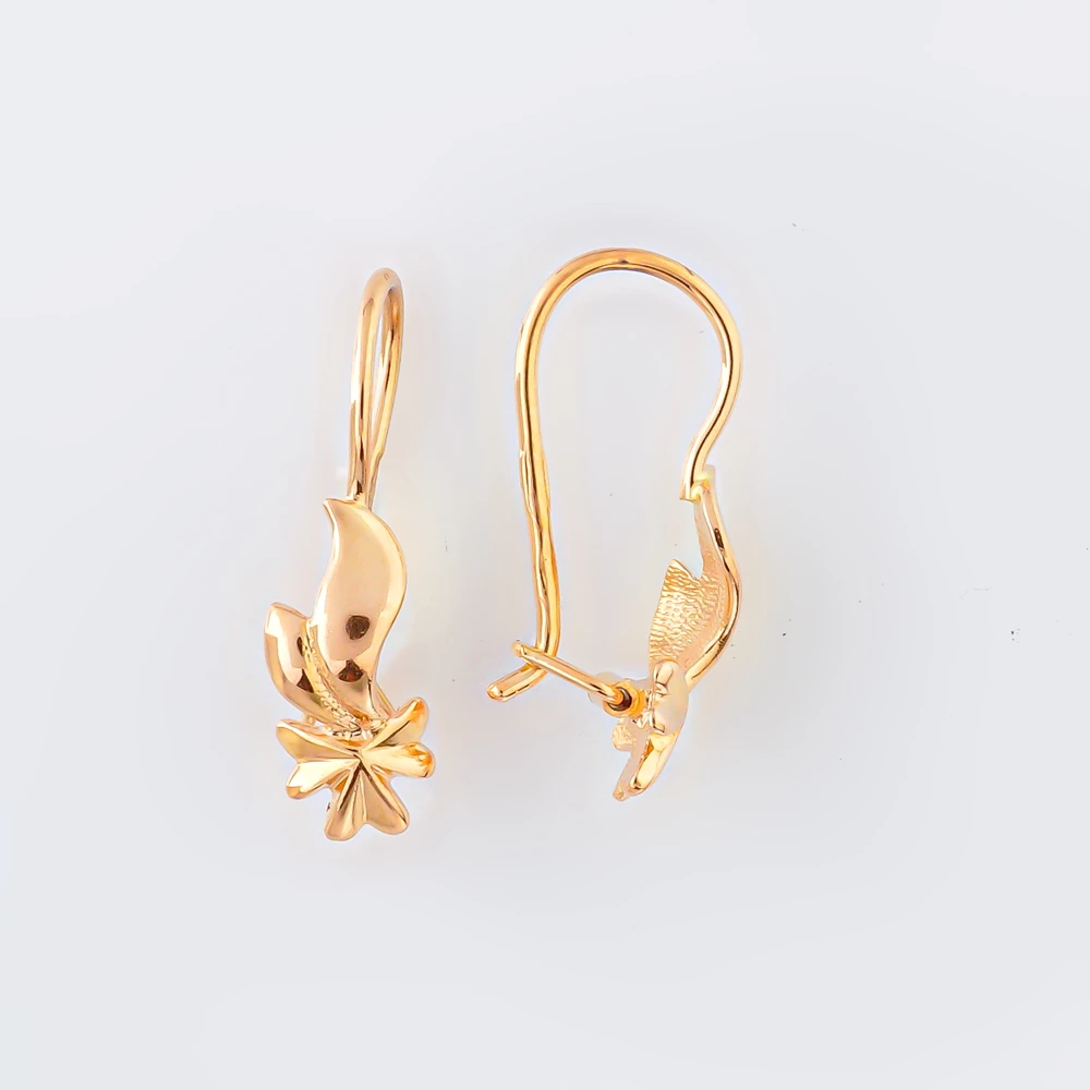 Серьги из красного золота 585 пробы