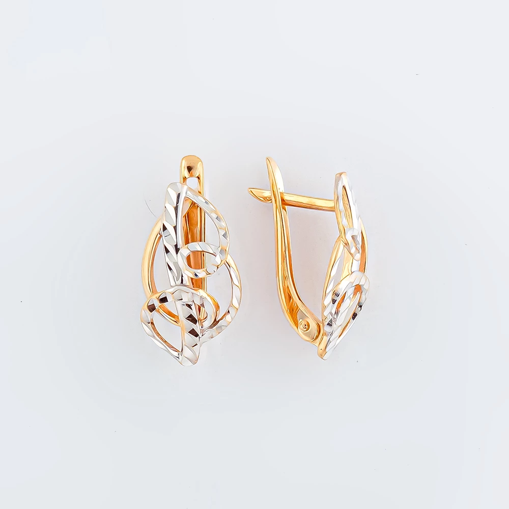 Серьги из красного золота 585 пробы