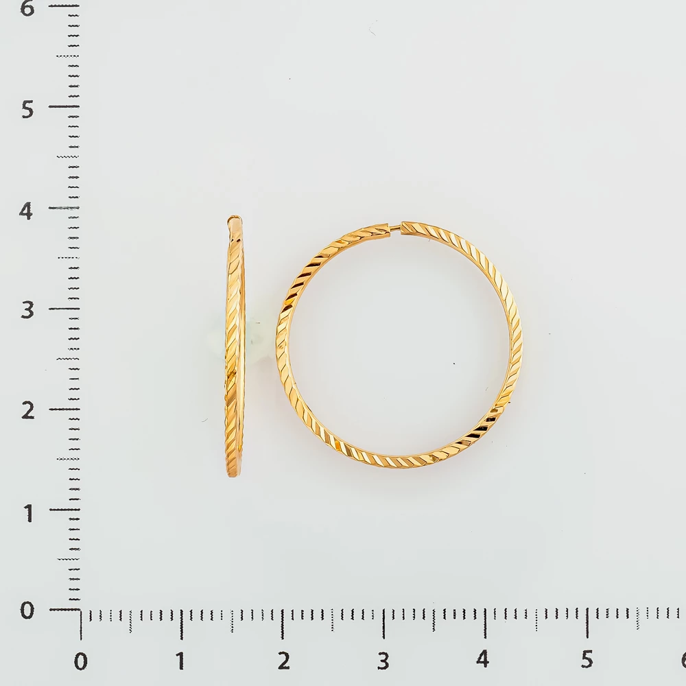 Серьги конго из красного золота 585 пробы