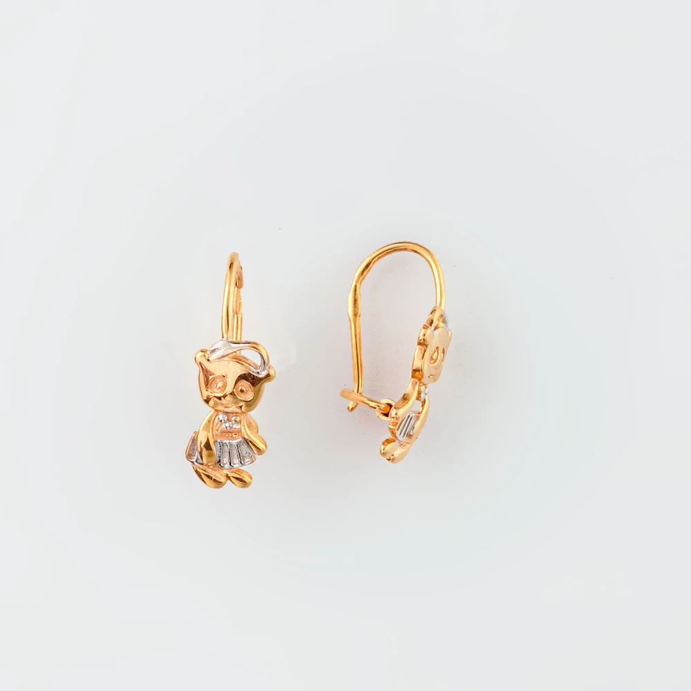 Серьги из красного золота 585 пробы