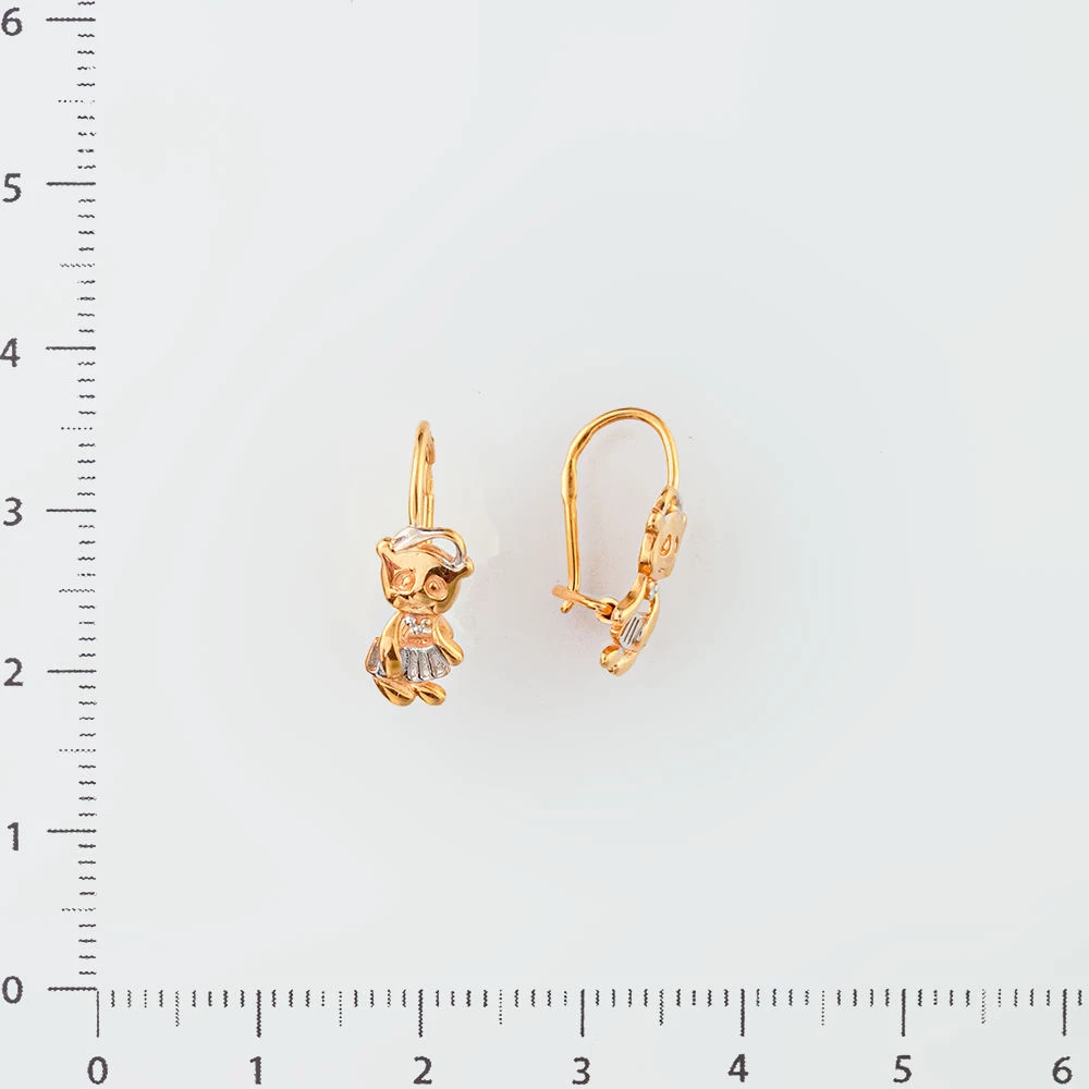 Серьги из красного золота 585 пробы