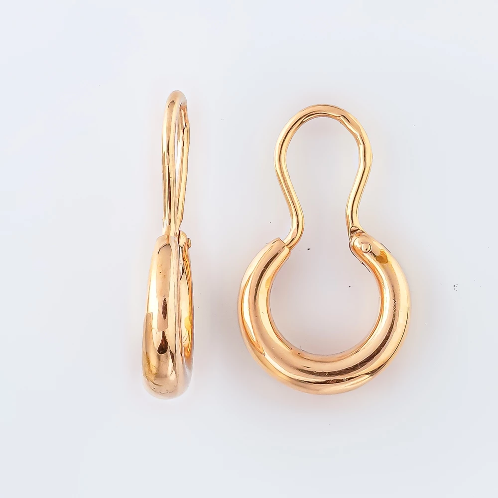 Серьги конго из красного золота 585 пробы