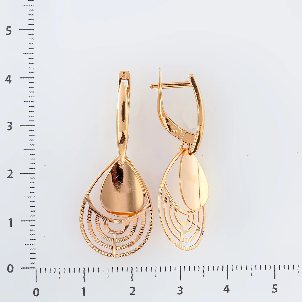 Серьги из красного золота 585 пробы