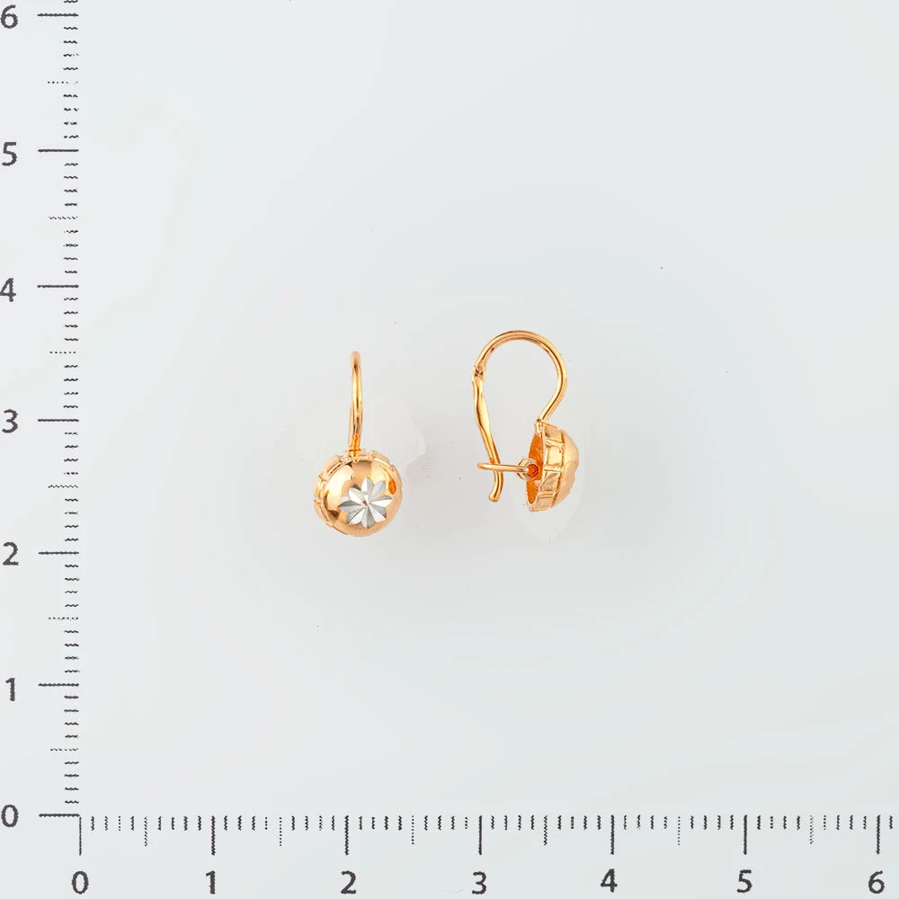 Серьги из красного золота 585 пробы