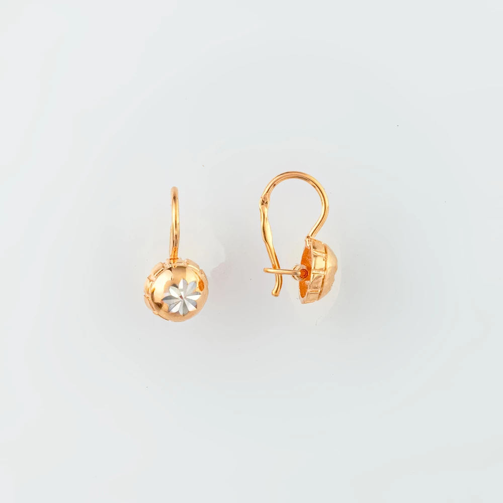Серьги из красного золота 585 пробы