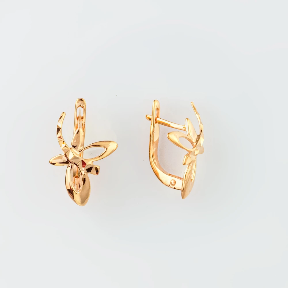 Серьги из красного золота 585 пробы