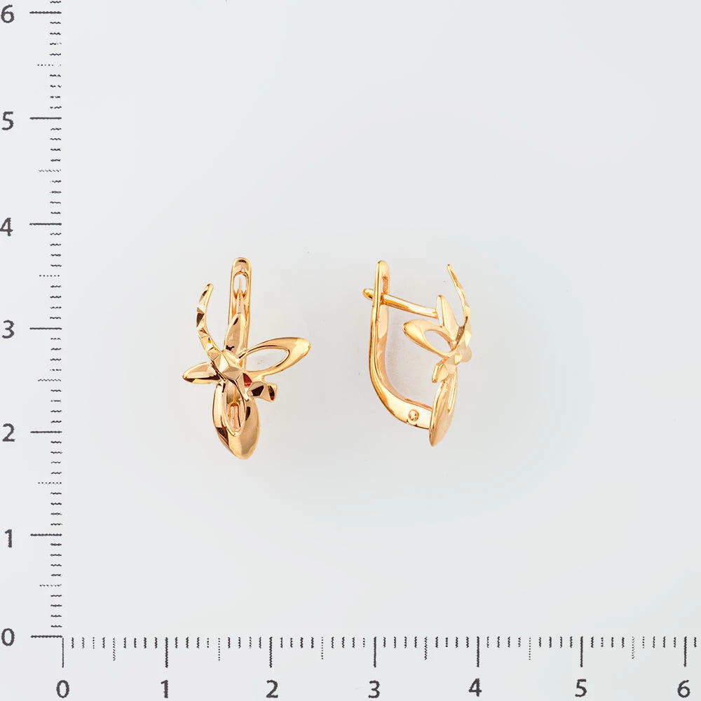 Серьги из красного золота 585 пробы