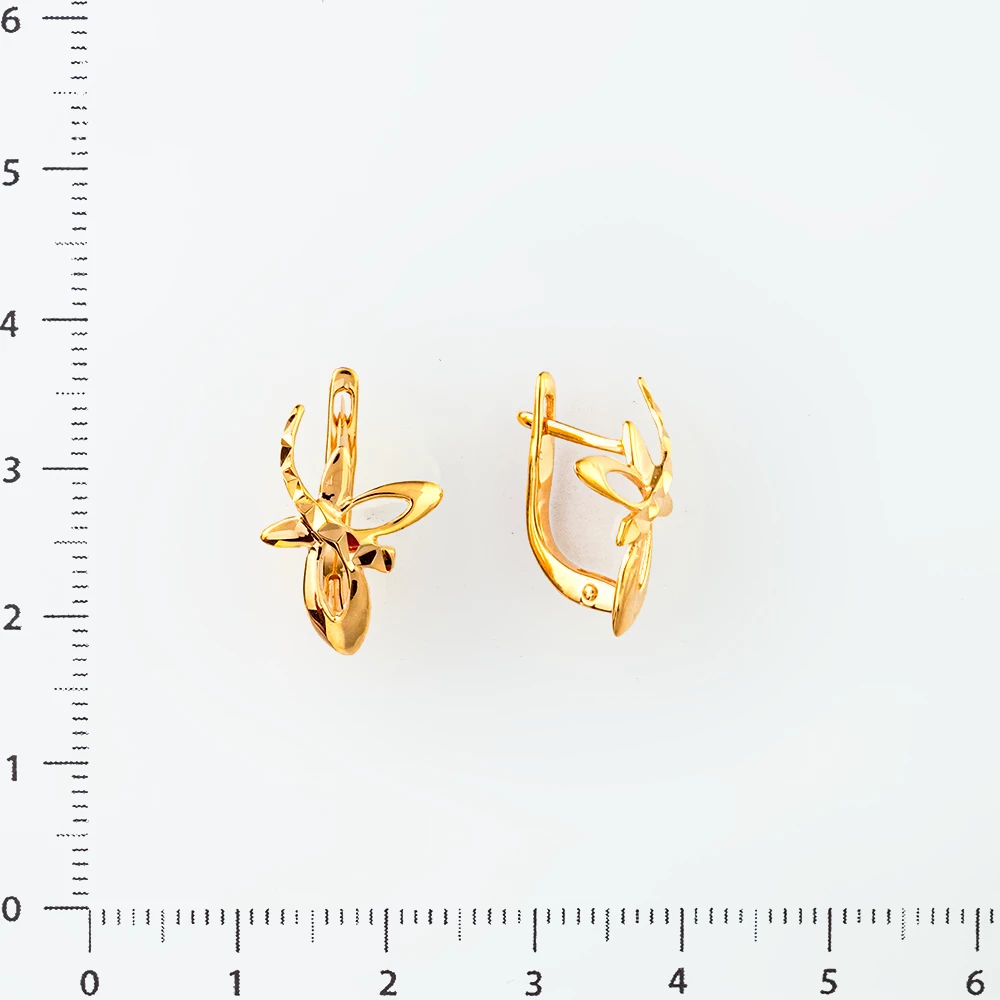 Серьги из красного золота 585 пробы