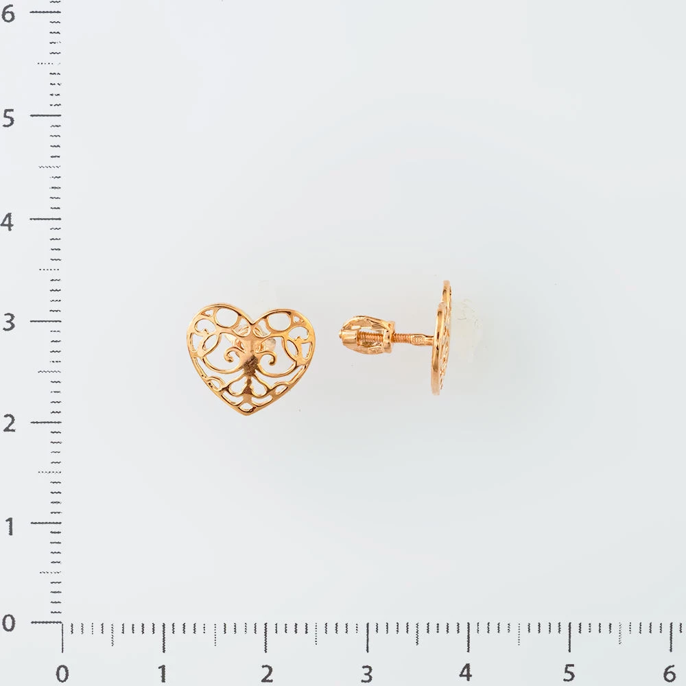 Серьги из красного золота 585 пробы