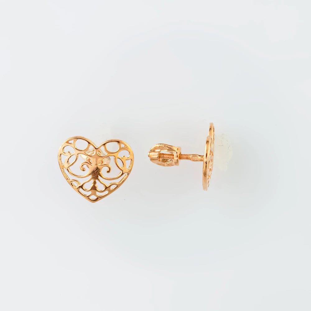 Серьги из красного золота 585 пробы