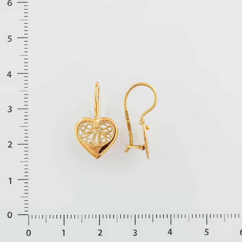 Серьги из красного золота 585 пробы