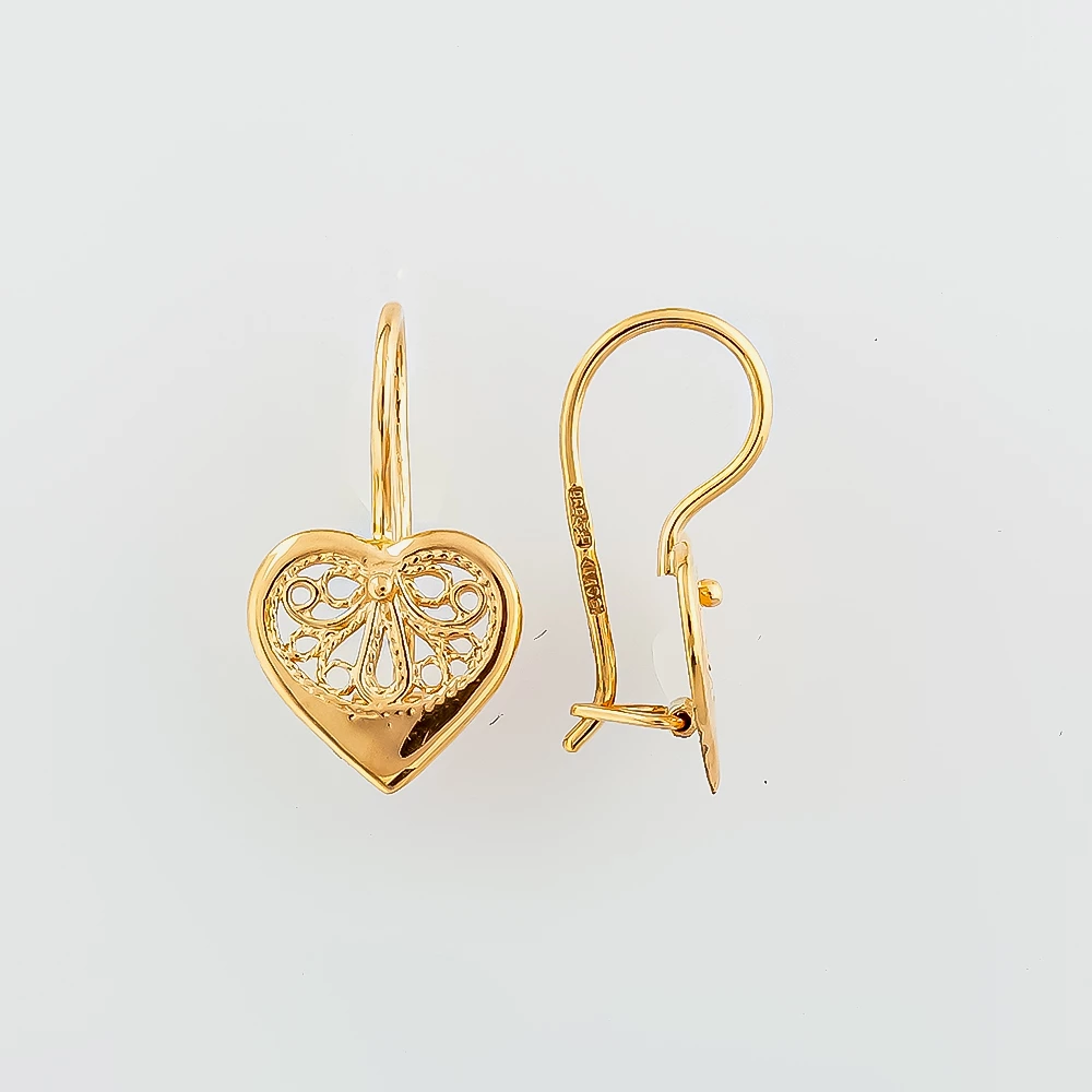 Серьги из красного золота 585 пробы