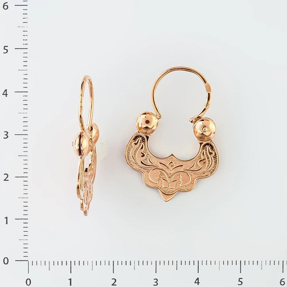 Серьги из красного золота 585 пробы