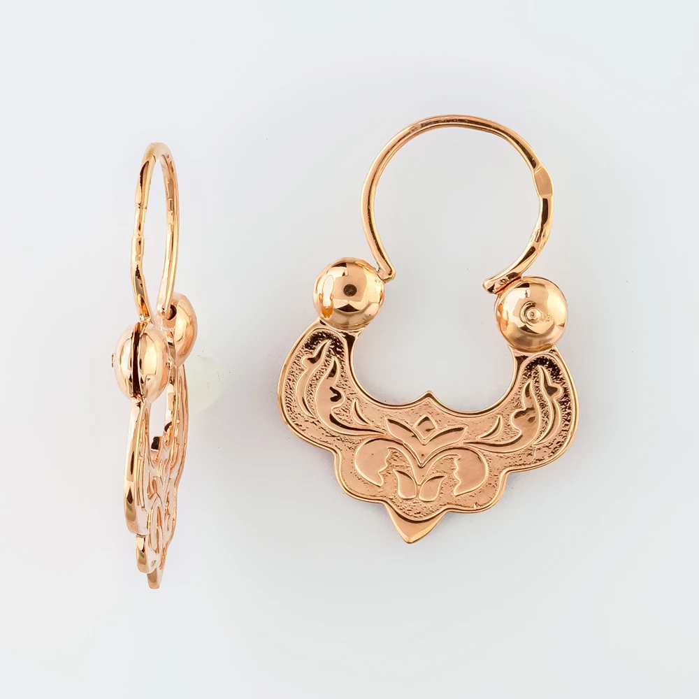 Серьги из красного золота 585 пробы