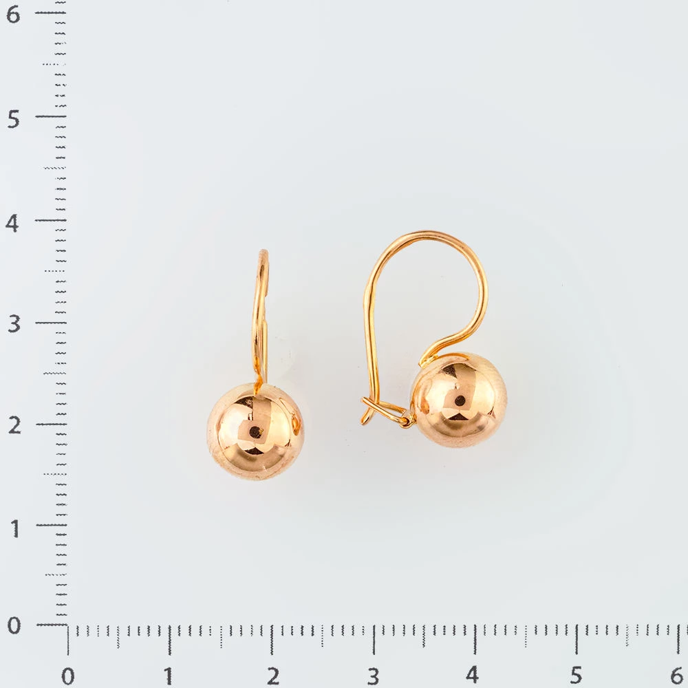 Серьги из красного золота 583 пробы
