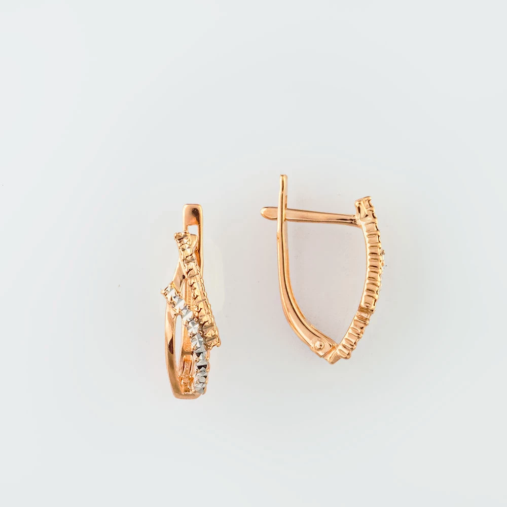 Серьги из красного золота 585 пробы