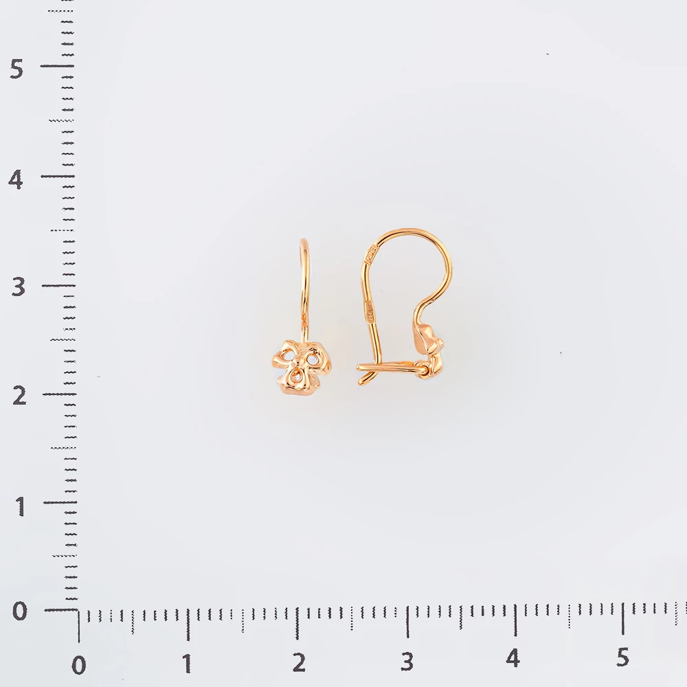 Серьги из красного золота 585 пробы