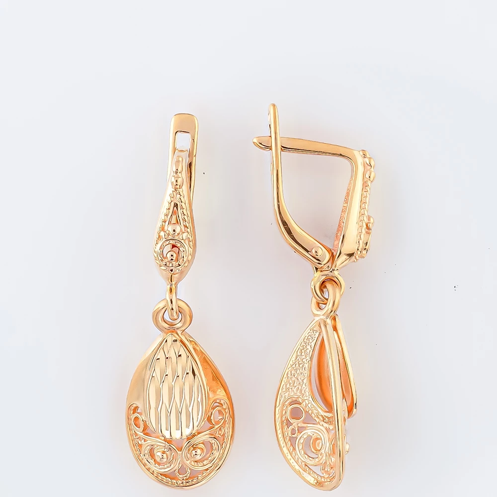Серьги из красного золота 585 пробы