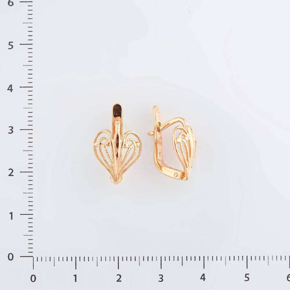 Серьги из красного золота 585 пробы