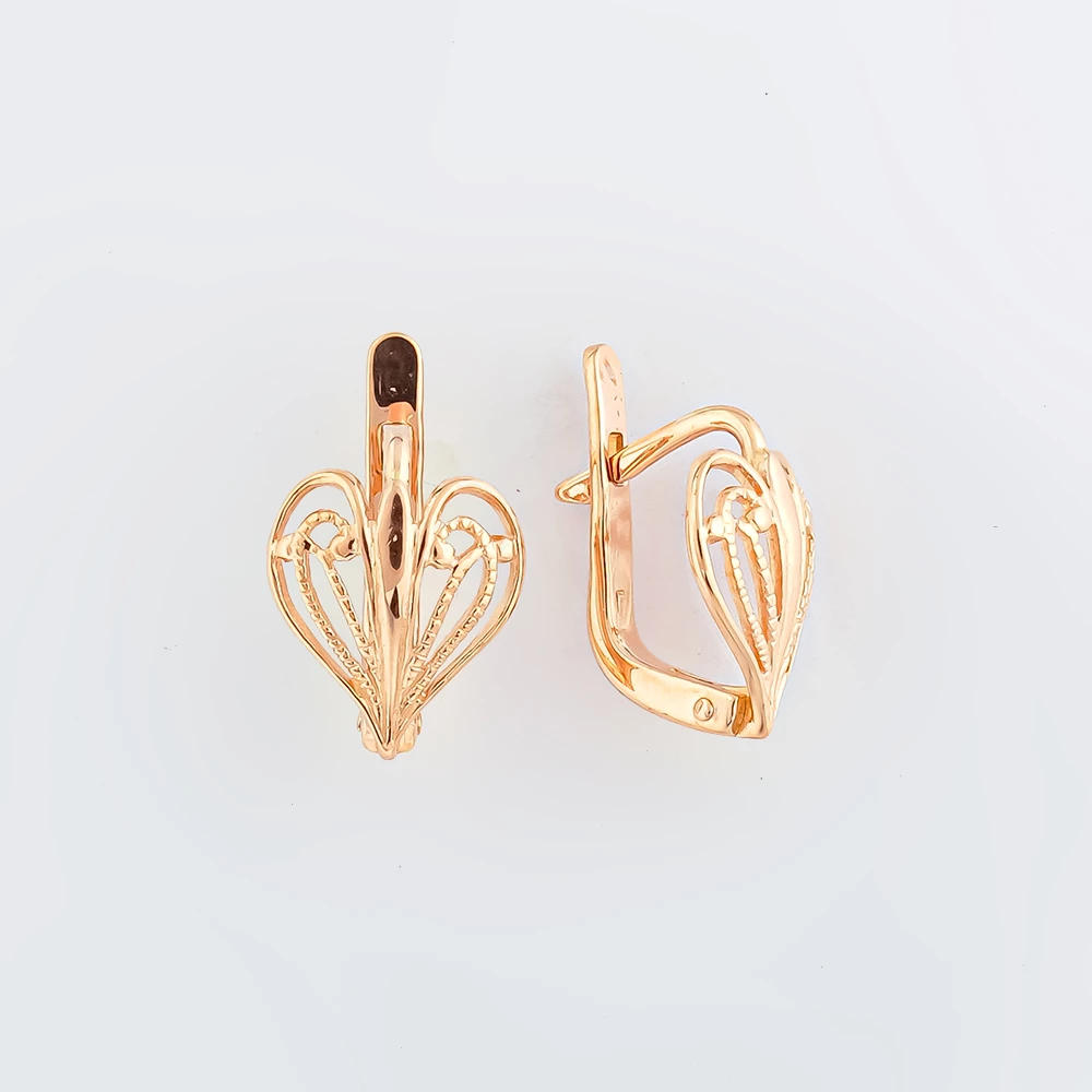 Серьги из красного золота 585 пробы